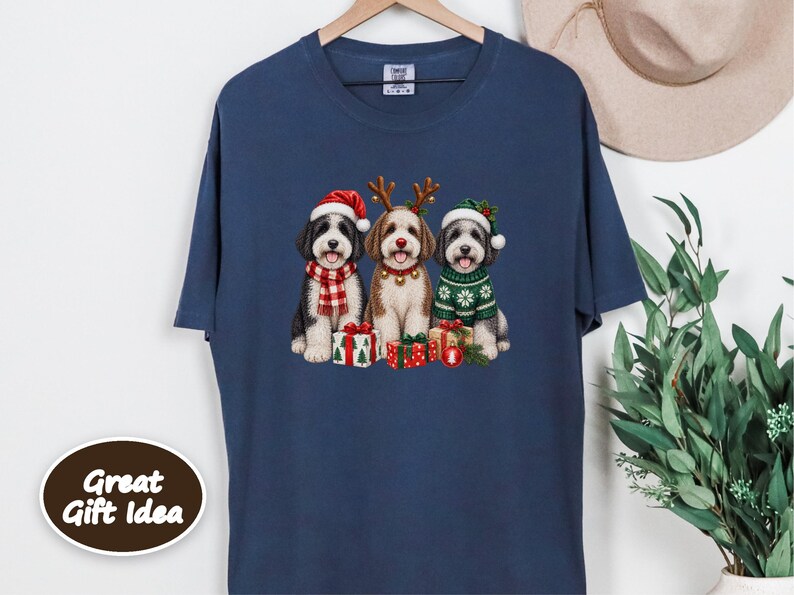 Sheepadoodle Christmas Sweatshirt, Christmas Pet Shirt, Sheepadoodle Gift, Christmas Dogs Shirt, Dog Lover Christmas Gift, Puppy Sweatshirt image 5