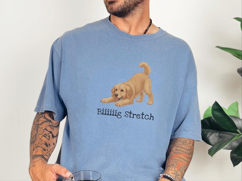 Comfort Colors Golden Retriever Biiiiiig Stretch Tee, Funny Dog Lover Pet Parent Gift, Puppy Mom Dad Owner, Stay Golden Enthusiast image 10