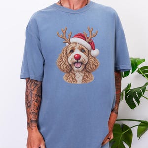 Bluza świąteczna Cavapoo, prezent dla mamy Cavapoo, świąteczna koszulka dla psa, świąteczne ubrania dla zwierząt, prezent dla właściciela Cavapoo, świąteczna koszulka dla psa zdjęcie 8