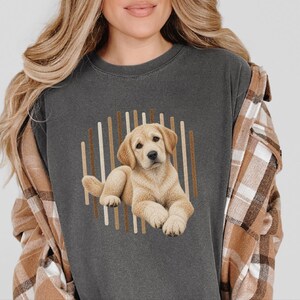 Yellow Lab Shirt, Labrador Retriever Gift, Cute Dog Lover Tee, Retriever Owner Present, Puppy Art Shirt image 3