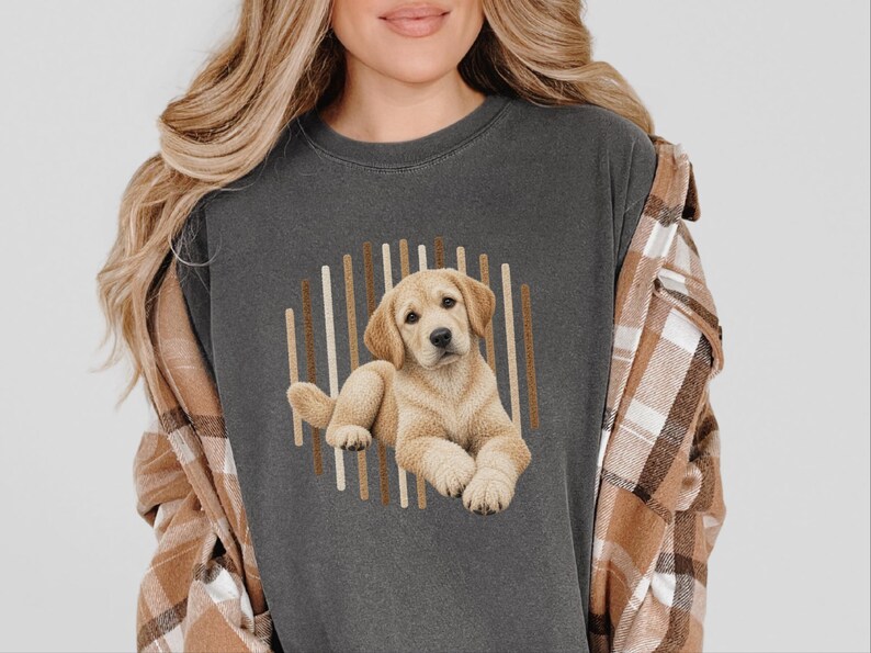 Yellow Lab Shirt, Labrador Retriever Gift, Cute Dog Lover Tee, Retriever Owner Present, Puppy Art Shirt image 3