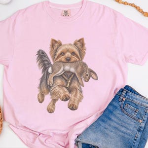 Yorkshire-Terrier-Shirt, Geschenk für Yorkshire-Terrier-Fans, Vintage-Hundemotiv, Jagdhund-Shirt, Arbeitshund-Shirt, Bootleg-Hunde-Shirt, Lustiges Yorkshire-Terrier-Geschenk Bild 9