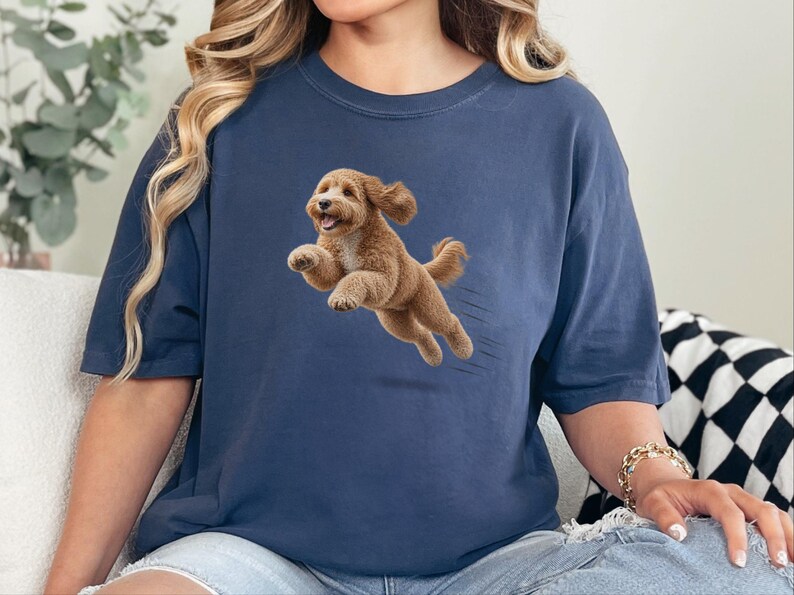 Goldendoodle Mom Shirt, Golden Doodle Gift, Goldendoodle Dog Tee, Doodle Owner Gift, Comfort Colors Dog T image 2