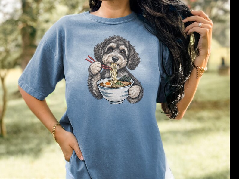 T-shirt Schnoodle Ramen, Cadeau pour propriétaire de Schnoodle, T-shirt pour amoureux des ramen, Cadeau pour maman de chien, T-shirt cuisine japonaise, T-shirt pour gourmand de nouilles image 10