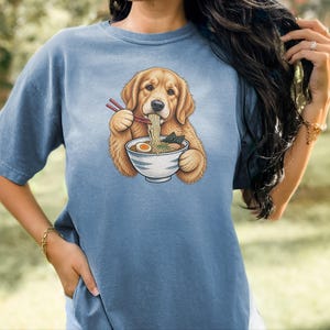 Golden Retriever-tröja, Ramen-älskare, rolig hundtröja, japansk matkonst, nudelälskare-t-shirt, Golden Mom-present bild 9