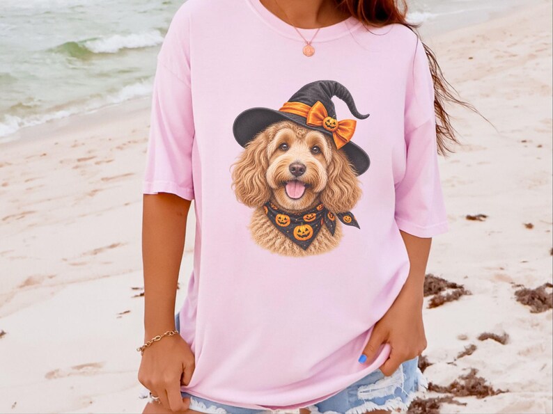 Halloween Dog Shirt, Doodle Mom Gift, Cockapoo Halloween, Spooky Dog Mom, Fall Pet Lover Gift image 2