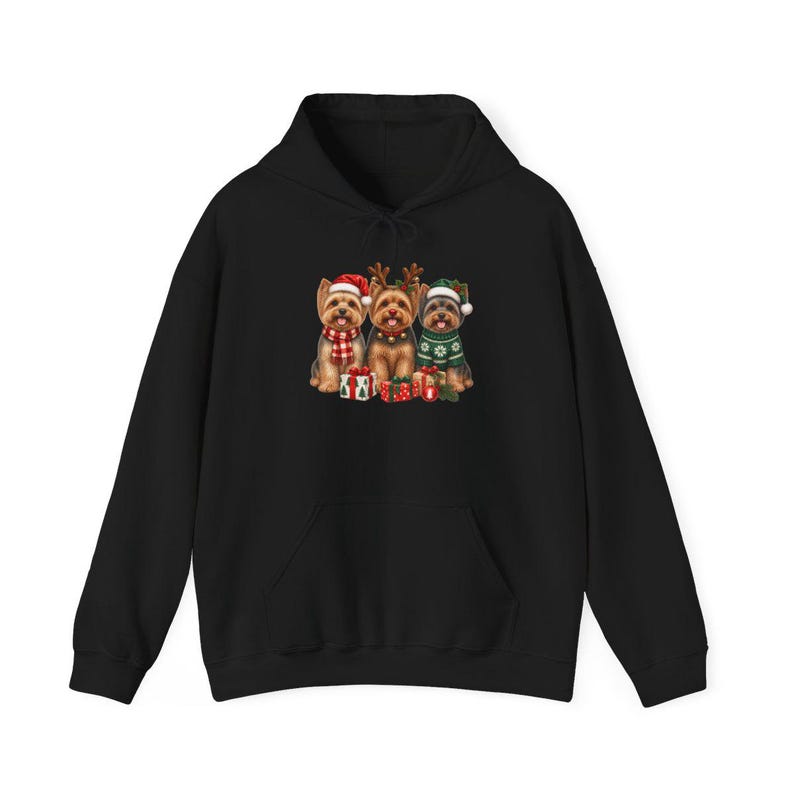 Christmas Yorkie Sweatshirt, Yorkie Mom Gift, Holiday Dog Crewneck, Festive Puppy Jumper, Yorkie Lover Apparel image 11