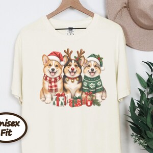 Corgi Christmas Shirt, Christmas Corgi Gift, Holiday Dog Lover Tee, Corgi Mom Shirt, Festive Puppy Sweatshirt, Corgi Dad Gift image 6