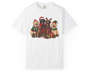 Christmas Labradors Sled Group
