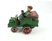 Vintage Linemar Tin Toy Car W Driver