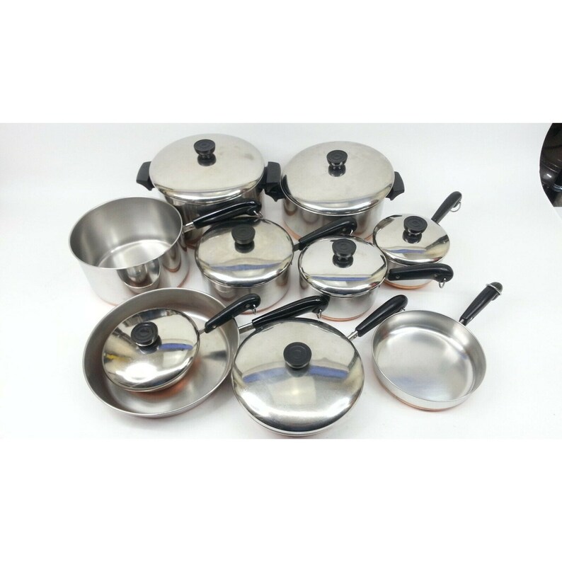 Vintage 17pc Reverware Revere Cook Ware Pot Sauce Frying Pan Etsy