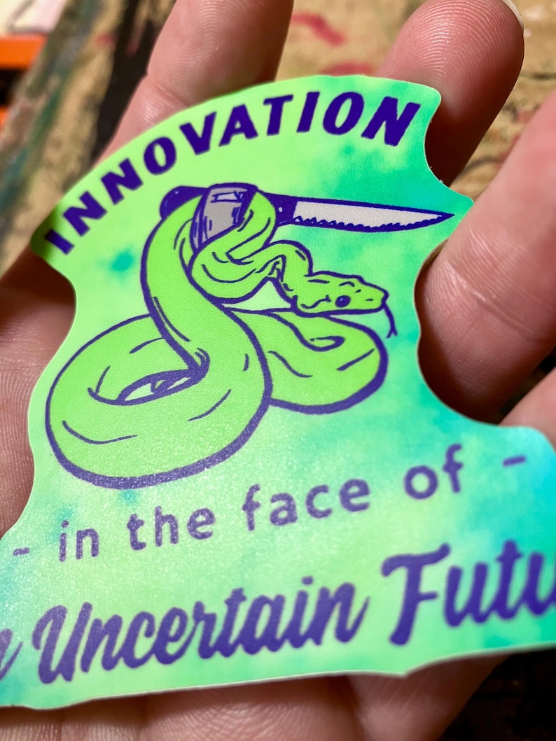 INNOVATION Knife Snake Sticker - Etsy