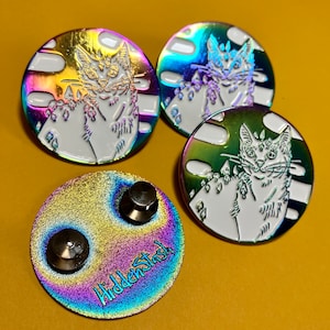 B-Grade Mushroom Cat Rainbow Metal Enamel Pin