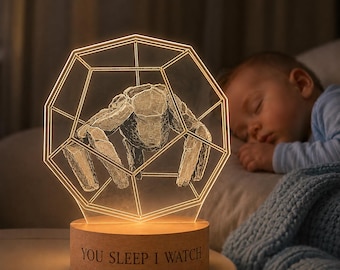 Rocky acryl nachtlampje You Sleep I Watch, schattige Rocky Alien Amaze, cadeau voor kinderen, sciencefictionliefhebbers, cadeau nachtlampje, kinderkamerdecoratie