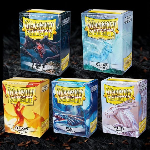 dragon shield card sleeves colors Matte with a textured backing for a great hand feel and buttery smooth shuffle feel Dragon Shield matte sleeve colors