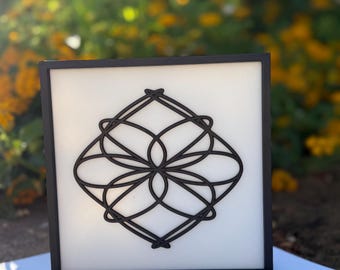 Math Is Beautiful Framed Sculpture | Custom Math Art from Your Birth Date