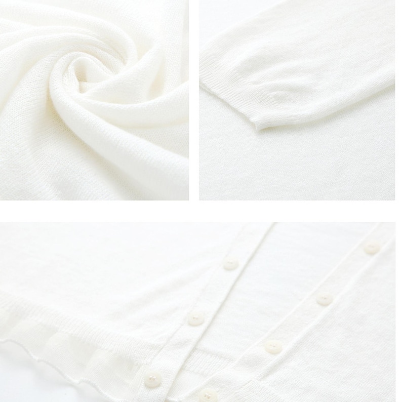 Soft Lightweight White Linen Cardigan Women Relaxed Fit Sheer Summer Sweater V-Neck Button Down Top Minimalist Tencel Cotton Blend Cover Up image 5
