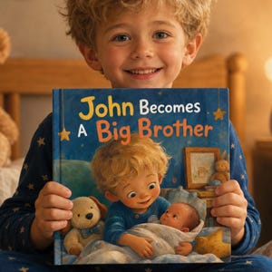 Personalized Big Brother Book Custom Photo Name New Baby Sibling Pregnancy Announcement Keepsake Storybook Gift