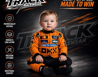F1 Kids Racing Suit, Personalized Kart Racing Outfit, Toddler Racer Costume