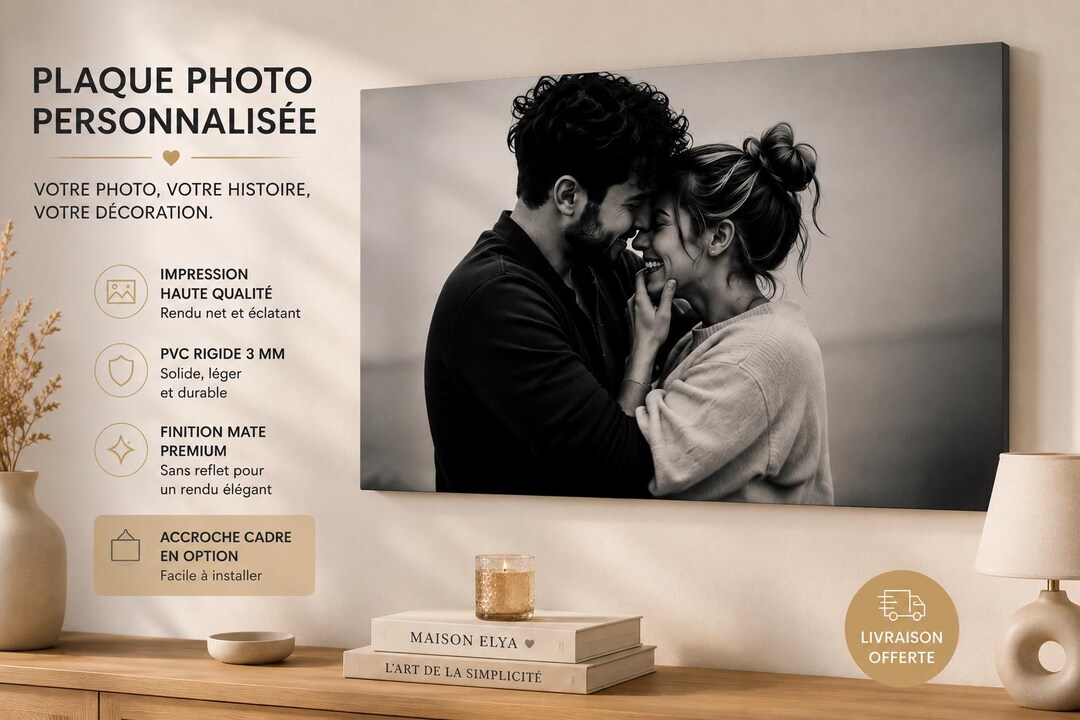 Personalized Photo Plaque | Modern Photo Canvas | Wall Decor ...