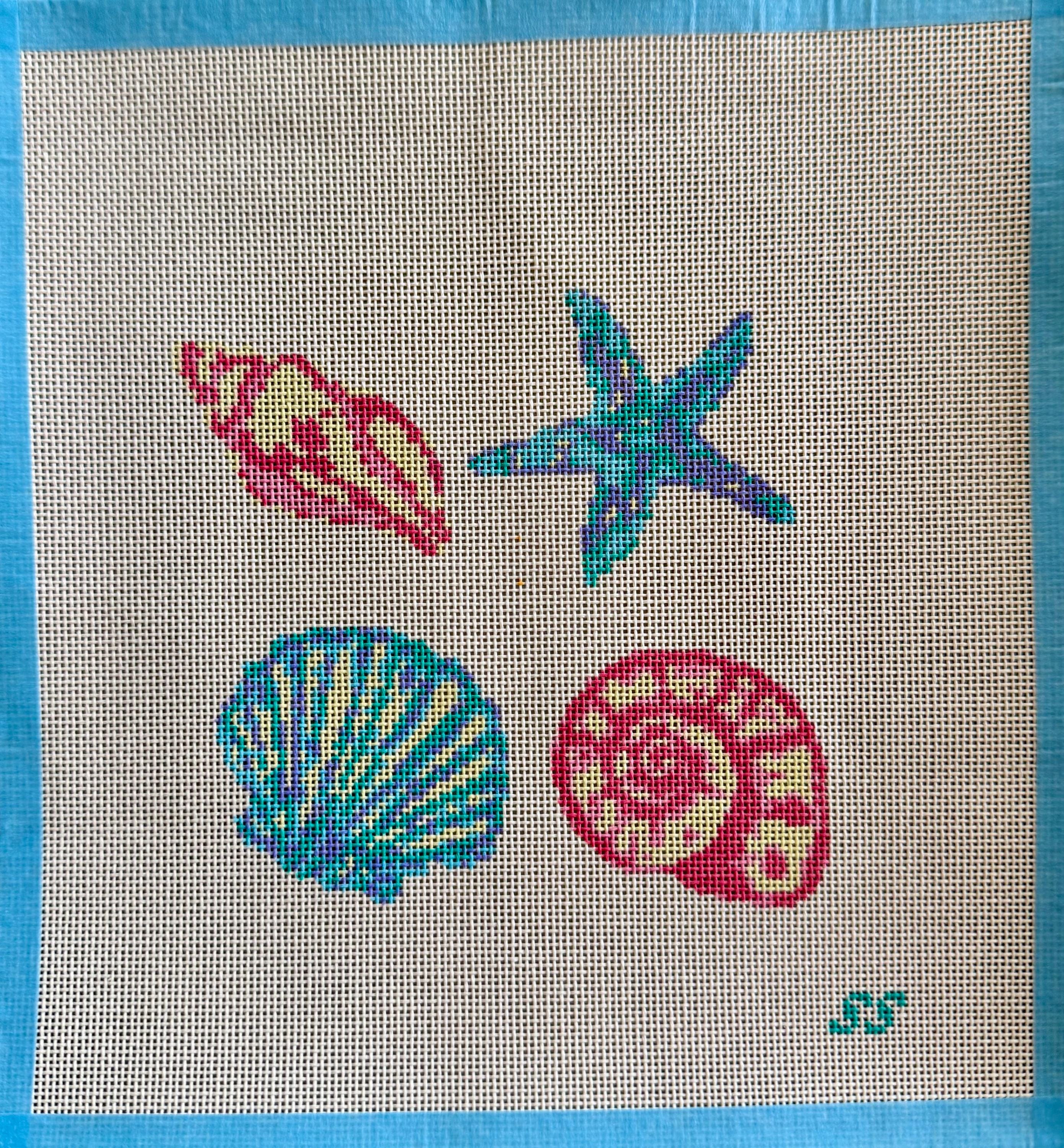 Shell Collage Needlepoint Canvas (18 Mesh Zweigart) - Etsy