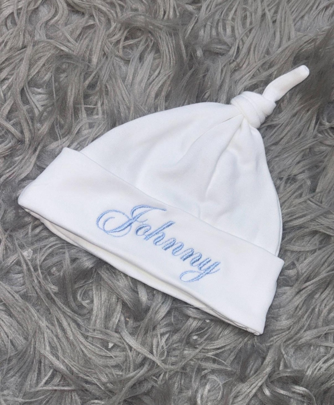 Personalized Newborn Knot Hat | Custom Embroidered Baby Name Hat ...