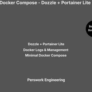 Docker Compose Dozzle + Portainer Lite | Minimal Logs & Container Management Stack | Homelab Starter Pack | Easy Setup Template
