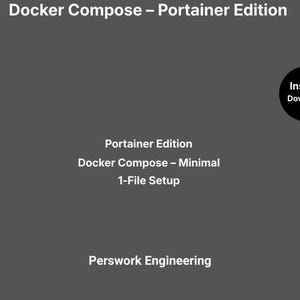 Docker Compose – Portainer Edition (Minimal) | Simple Starter YAML | Homelab | Easy Setup