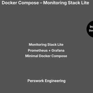 Docker Compose Monitoring Stack Lite / Prometheus + Grafana / Plantilla minimalista para autoalojamiento / Fácil configuración / Paquete de inicio para laboratorio doméstico