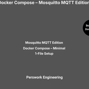 Docker Compose – Mosquitto MQTT Edition (Minimal) | Simple Starter YAML | Home Assistant | Easy Setup