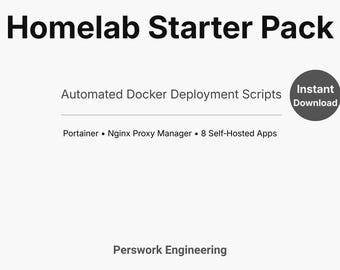 Homelab Starter Pack – Scripts de déploiement Docker automatisés pour applications auto-hébergées (Portainer + NPM + 8 services)