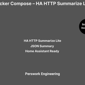 Docker Compose: HA HTTP Summarize Lite — Riepiloghi JSON per Home Assistant