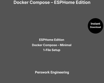 Docker Compose – Édition ESPHome (Minimale) | Fichier YAML de démarrage simple | Module complémentaire Home Assistant | Installation facile | Compatible avec le transfert USB