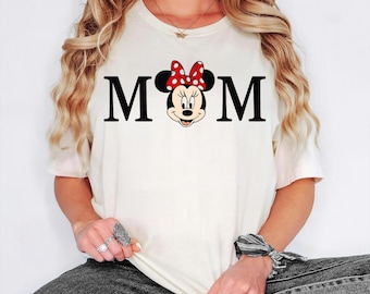 Comfort Colors® Minnie Mom Shirt, Disney Mama Tee, Theme Park Gift Tee, Cute Motherhood Tshirt, Magical Vacation Tee, Polka Bow Mom Gift Tee