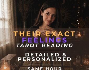 Their Exact Feelings & Thoughts Tarot Reading, 1 Hour Delivery, Love Psychic Reading, What Are They Thinking, Relationship Insight