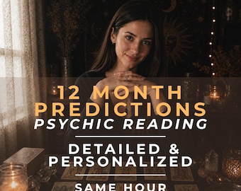 Extremely Deep 12 Month Psychic Reading, 1 Hour Delivery, Year Ahead Forecast, Love Career Insight, Detailed Life Path Guidance