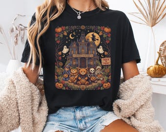 Comfort Colors® Halloween Bears Shirt, Spooky Teddy Bear Trick Treat Tee, Halloween  Ghost TShirt
