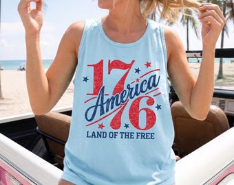 Comfort Colors® 1776 Amerikas 250. Geburtstags-Tanktop, Retro America Tank, Unisex 4. Juli Tank Top, USA 1776 Tank