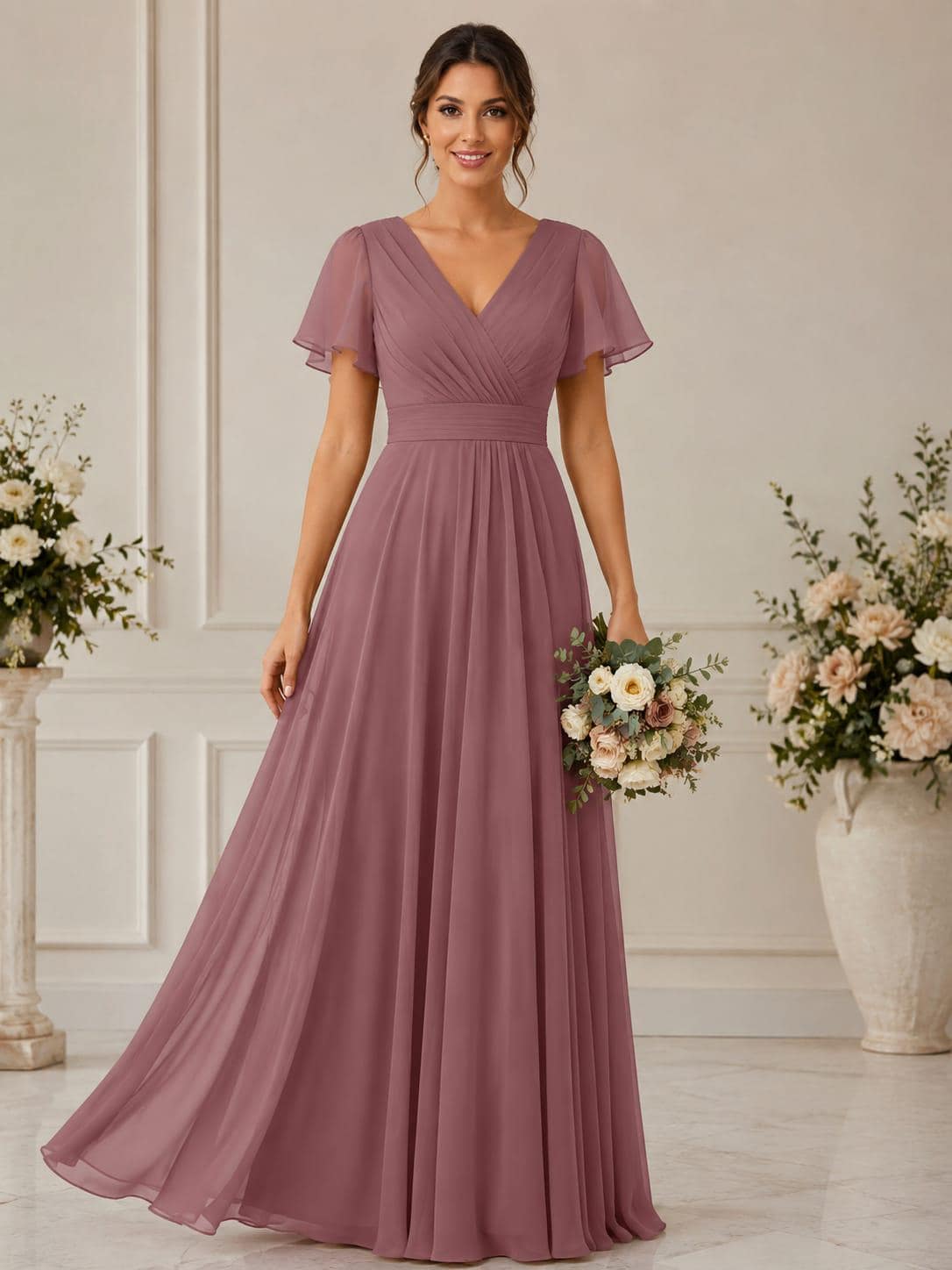 Dusty Mauve Bridesmaid Dress - Etsy