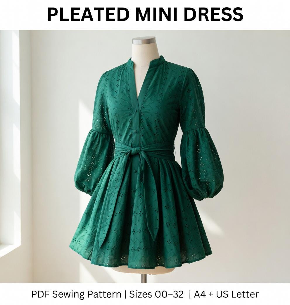 Curved Empire Waist Dress Pattern - Etsy