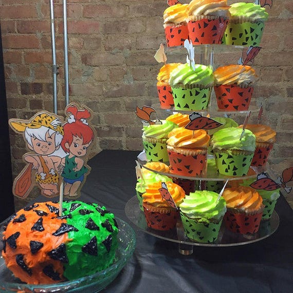Pebbles Flintstone Bam Bam Rubble Cake Toppers Etsy