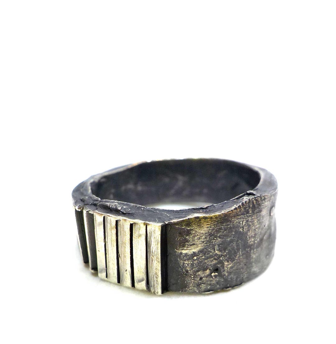 Huge Sterling Silver Ring for Men. Brutalist Rough Style Ring. - Etsy