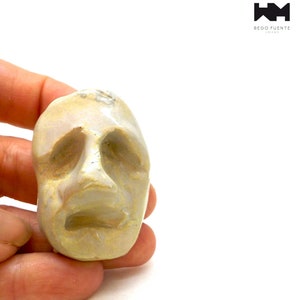 Contemporary Ceramic Face Brooch: Unique Handmade Pin