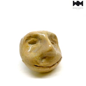 Contemporary Ceramic Face Brooch: &quot;Call me Moody&quot; Pin