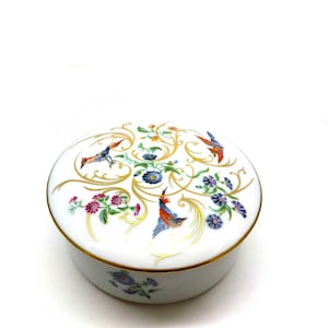 Joyero antiguo de porcelana fina francesa de Limoges. JB96