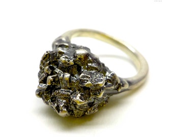 Sugar texture unique silver ring