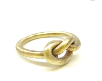 Self Commitment Brass Knot Ring - TIE ME NOT - Handmade