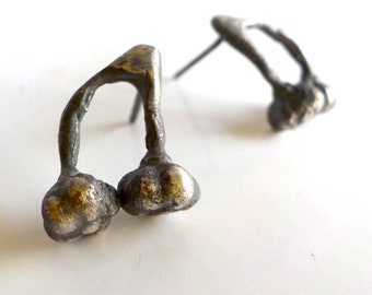 Little Silver Bud Earrings.