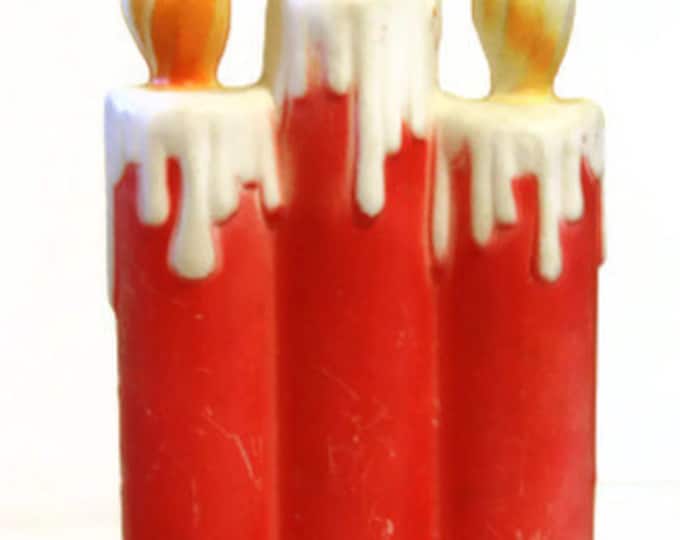 Vintage Blow Mold Candle Noel Dapol Christmas Kitsch Plastic Etsy