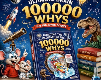 1000000 Whys Kids Science Book: Fun STEM Learning, Space, Dinosaurs, Inventions, Animals